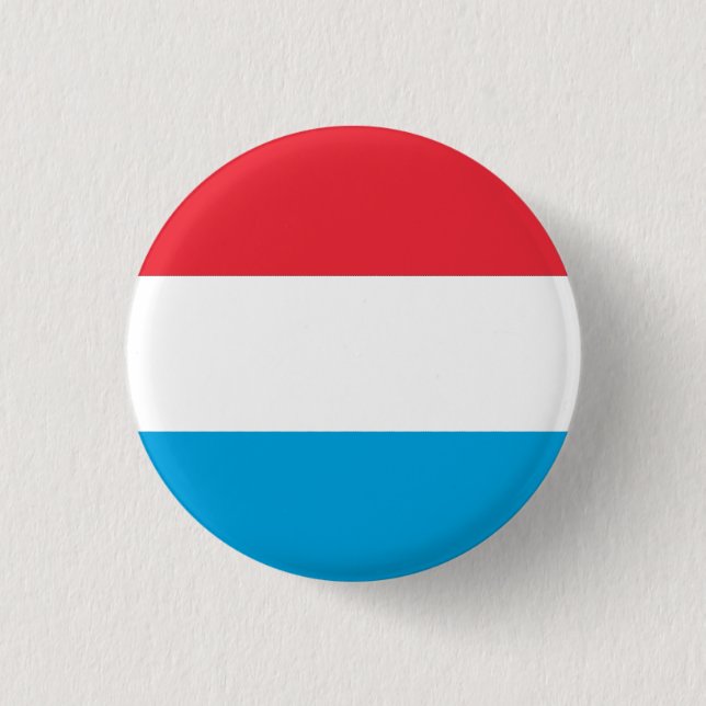 Luxembourg National Flag Button (Front)