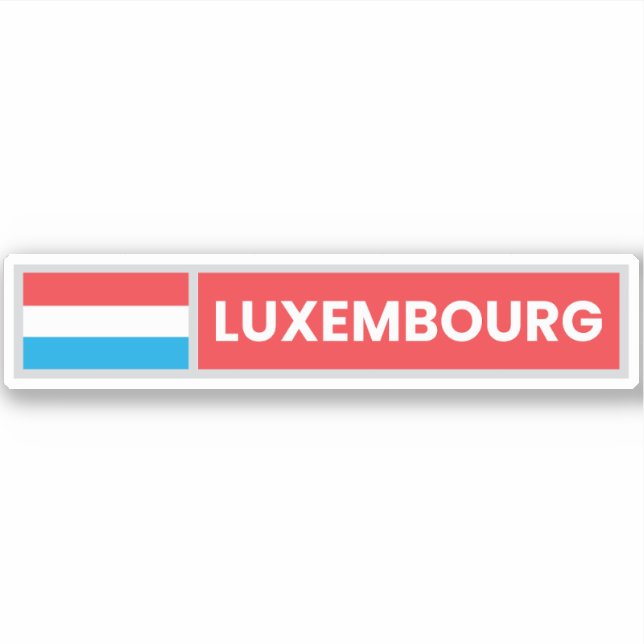 Luxembourg National Flag Sticker (Front)