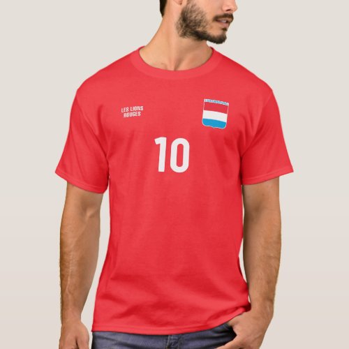 Luxembourg National Football Team Soccer Retro T_Shirt