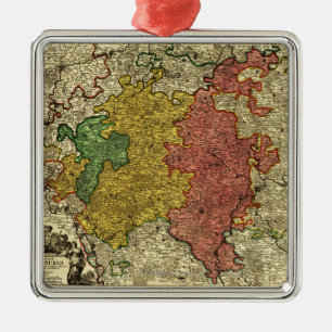 Luxembourg- Panoramic MapLuxembourg Metal Ornament