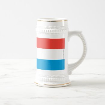 Luxembourg Plain Flag Beer Stein by representshop at Zazzle