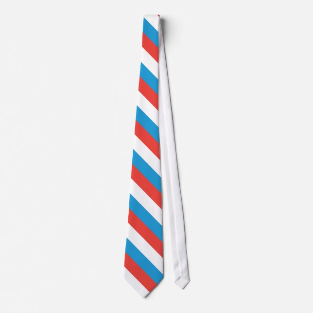 Luxembourg Plain Flag Neck Tie (Front)