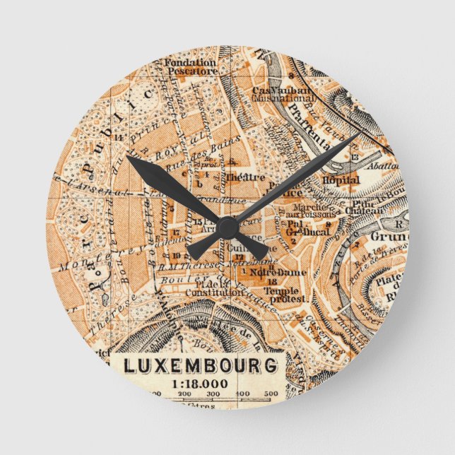 Luxembourg Round Clock (Front)