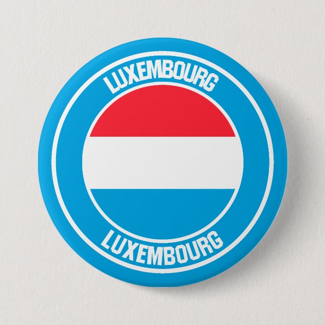 Luxembourg Round Emblem Button (Front)