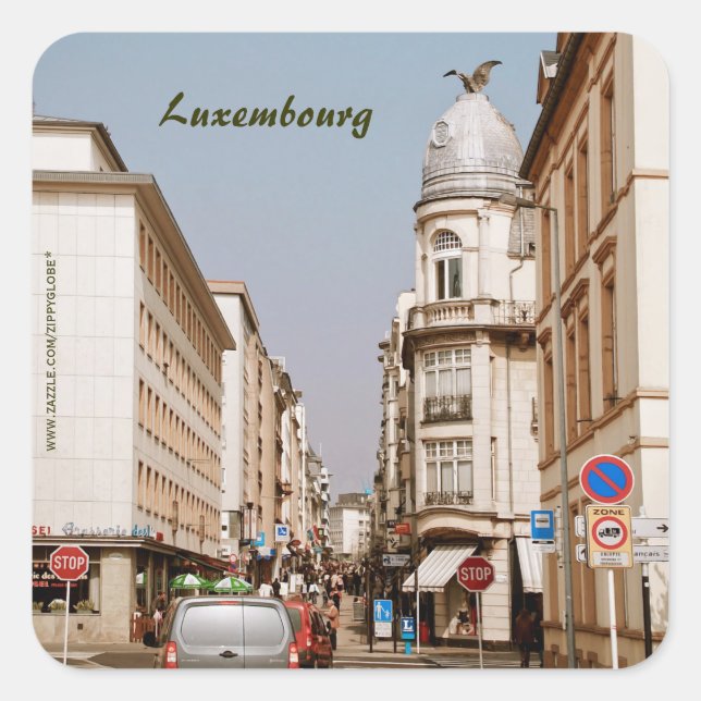 Luxembourg Square Sticker (Front)
