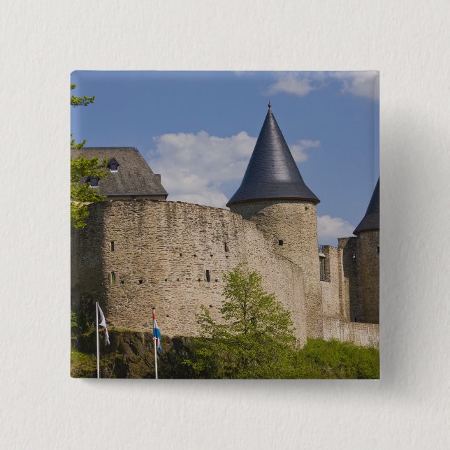 Luxembourg, Sure River Valley. Bourscheid, Pinback Button (Front)