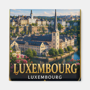 Luxembourg Travel Souvenir First Time Visitors 📍 Magnet