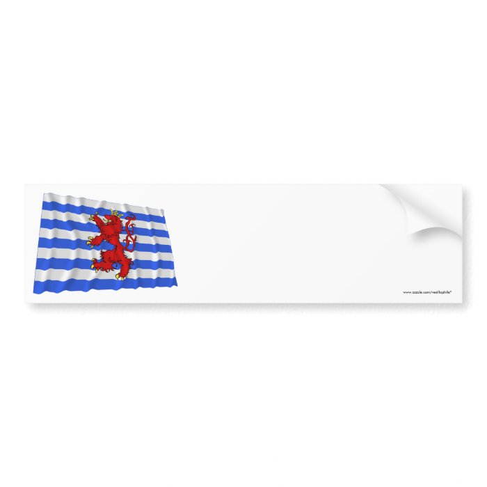 Luxembourg Waving Flag (de facto) Bumper Stickers