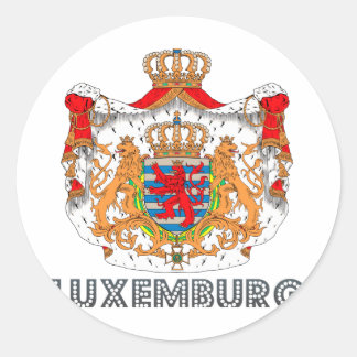 Luxembourger Emblem Classic Round Sticker
