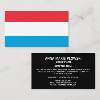 Luxembourgish Flag, Flag of Luxembourg Business Card