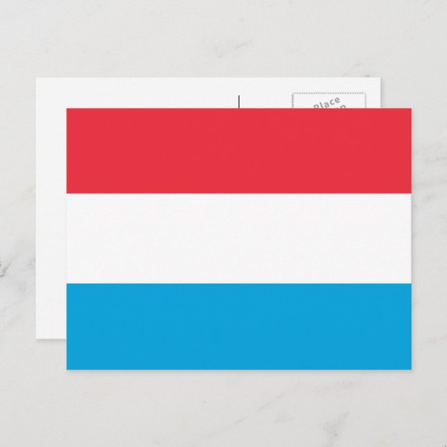 Luxembourgish Flag, Flag of Luxembourg Postcard (Front/Back)
