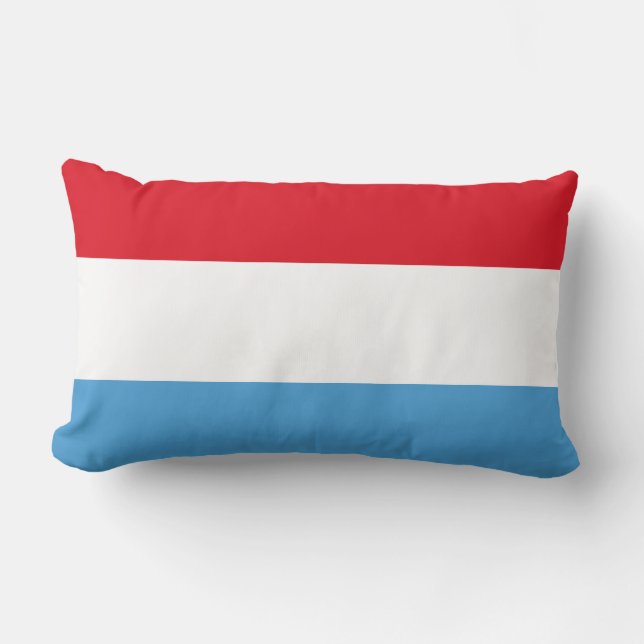 Luxemburg Flag Lumbar Pillow (Front)