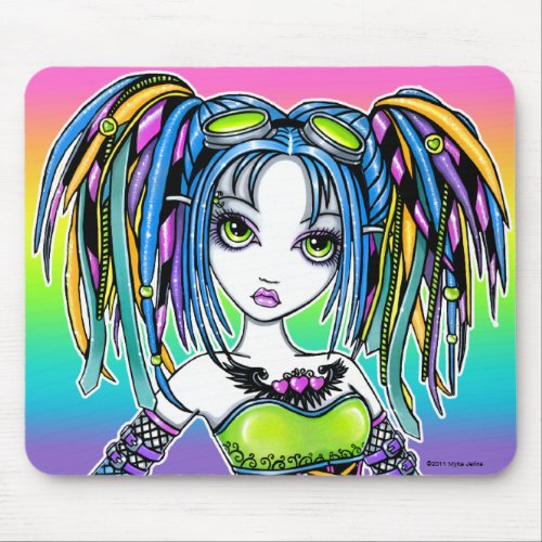 Luxie Rainbow Cyber Goth Fairy Mousepad