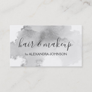 Luxiry Silver Foil Wash Girly Business Card