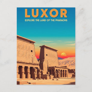 Luxor Egypt Travel Postcard