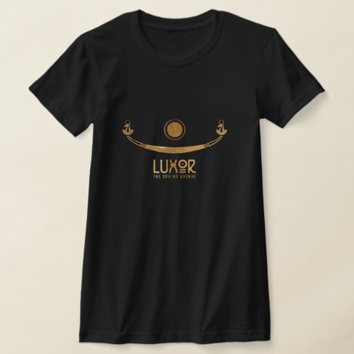 Luxor Sphinx Avenue Golden Khufus ship T_Shirt