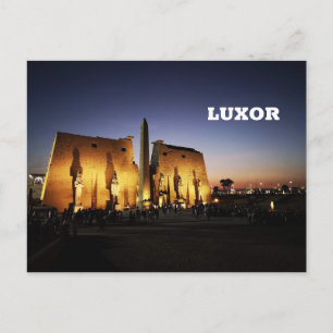 Luxor Temple Ancient Egypt Pharoah Obliks Postcard