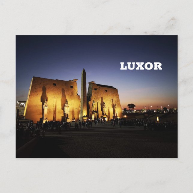 Luxor Temple Ancient Egypt Pharoah Obliks  Postcard (Front)