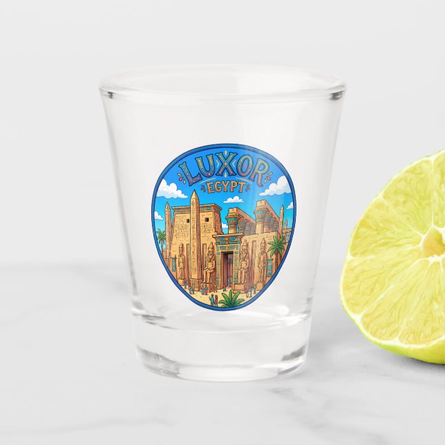 Luxor Temple Egypt Shot Glass (Front)