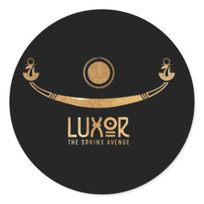 Luxor the Sphinx Avenue Khufus ship Karnak Egypt  Classic Round Sticker