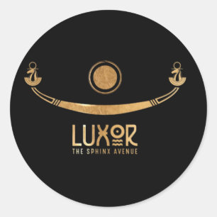 Luxor the Sphinx Avenue Khufus ship Karnak Egypt Classic Round Sticker