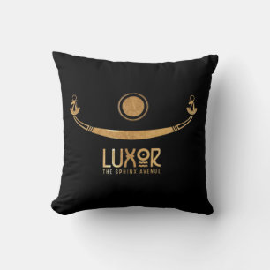 Luxor the Sphinx Avenue Khufus ship Karnak Egypt Throw Pillow