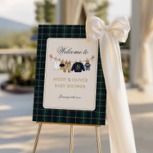 Luxsary Teddy Bear Plaid Baby Shower