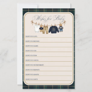 Luxsary Teddy Bear Plaid Baby Shower Game