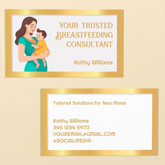 Luxuary Lactation Consultant Business Card (Lactation Visiting Cards)