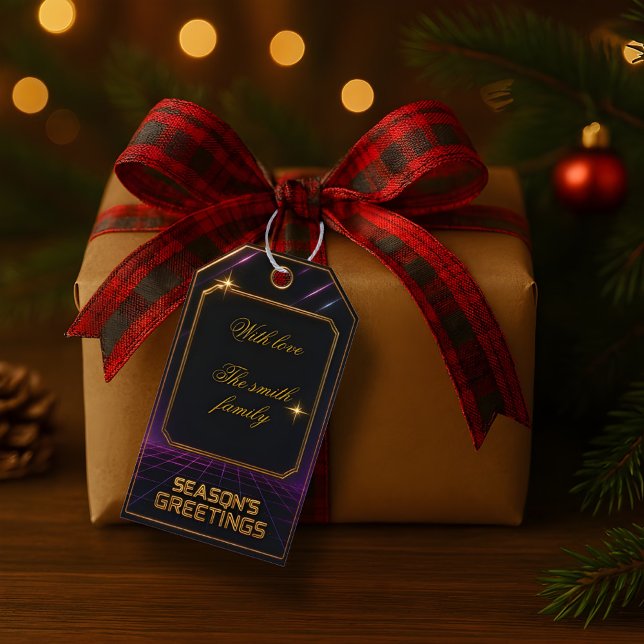 Luxurious 1980s Retro Christmas Gift Tag Interior (Creator Uploaded)