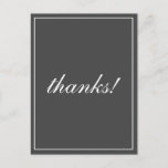 [ Thumbnail: Luxurious and Classy "Thanks!" Postcard ]