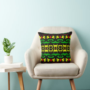 Luxurious and Elegant African Throw Pillow