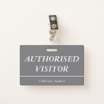 [ Thumbnail: Luxurious "Authorised Visitor" Badge ]