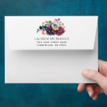 Luxurious Autumn Watercolor Floral Return Address Envelope<br><div class="desc">Have your return address printed on your invitation envelopes with this convenient matching watercolor floral envelope design. It includes a sumptuous bouquet in painted vivid watercolors of dark wine, eggplant purple, burnt orange, marsala red, deepest rose pink, beige, teal and green on the inside flap of the envelope along with...</div>