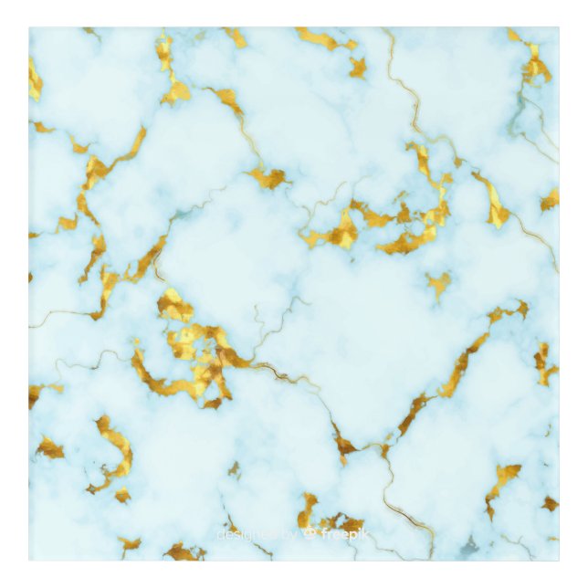 Luxurious Azure Gilded Pottery Motif Ceramic  Art (Front)