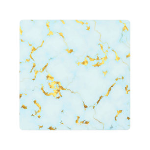 Luxurious Azure Gilded Pottery Motif Ceramic Art