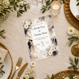 Luxurious Ballroom Romance Wedding  Invitation