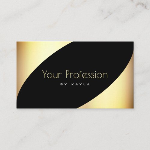 Luxurious Black and Gold Effect with Opening Hours Business Card