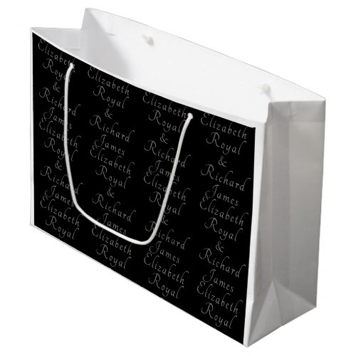 Luxurious black and gold wedding theme Elegant Large Gift Bag