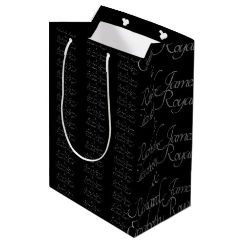 Luxurious black and gold wedding theme Elegant Medium Gift Bag