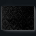 Luxurious Black Damask: Linen A-7 Envelope<br><div class="desc">This envelope features faded, script writing of a love poem on the black lining. The outside is a luxurious, textured black damask design. The design is lightly distressed for a charmingly vintage look throughout. See alternate colors, and more products. Can't find what you're looking for? If you have any requests...</div>