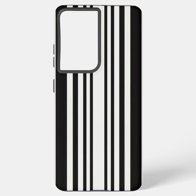 Luxurious Black En White Galaxy Phone Case (Back)