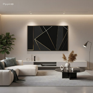 Luxurious Black Gold Abstract Poster