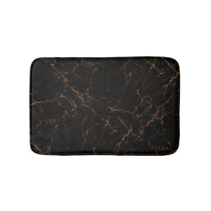 Luxurious Black Marble: Elegant Texture Bath Mat