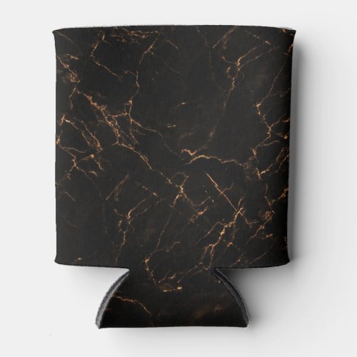 Luxurious Black Marble Elegant Texture Can Cooler