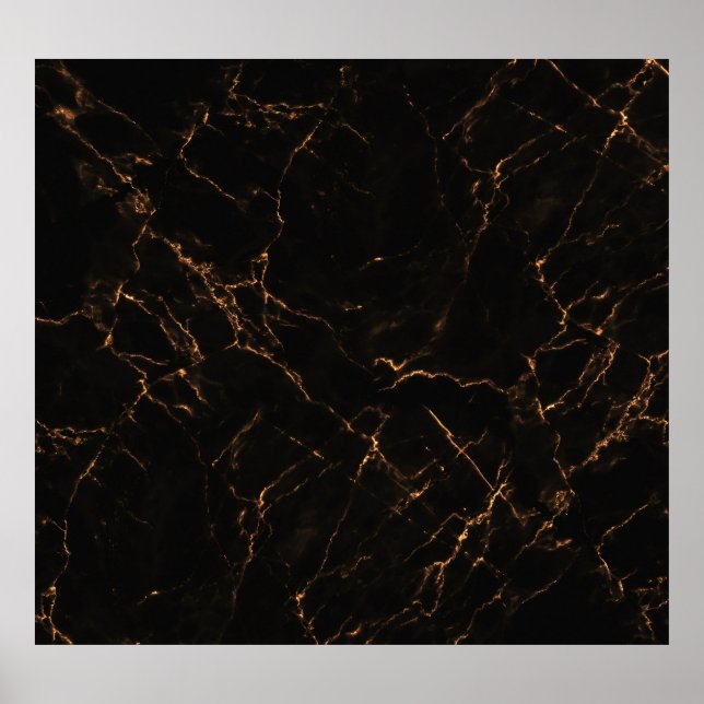 Luxurious Black Marble: Elegant Texture Poster (Front)