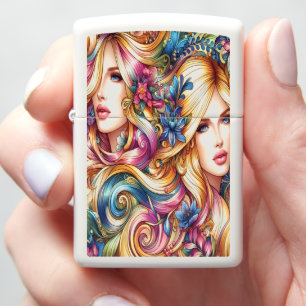 Luxurious Blonde American Women Zippo Lighter