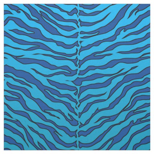 luxurious blue and blue animal Tiger print Fabric