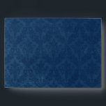 Luxurious Blue Damask: Custom Linen Wedding A-7 Envelope<br><div class="desc">This envelope features faded, script writing of a love poem on the dark royal blue inside lining. The outside is a luxurious, textured sapphire blue damask design. The design is lightly distressed for a charmingly vintage look throughout. See alternate colors, and more products. Can't find what you're looking for? If...</div>