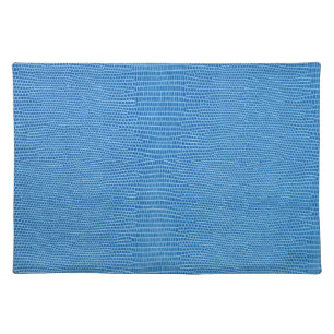 Luxurious blue leather placemat